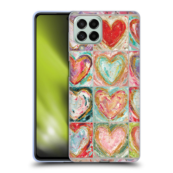 Haley Bush Pattern Painting Hearts Soft Gel Case for Samsung Galaxy M53 (2022)
