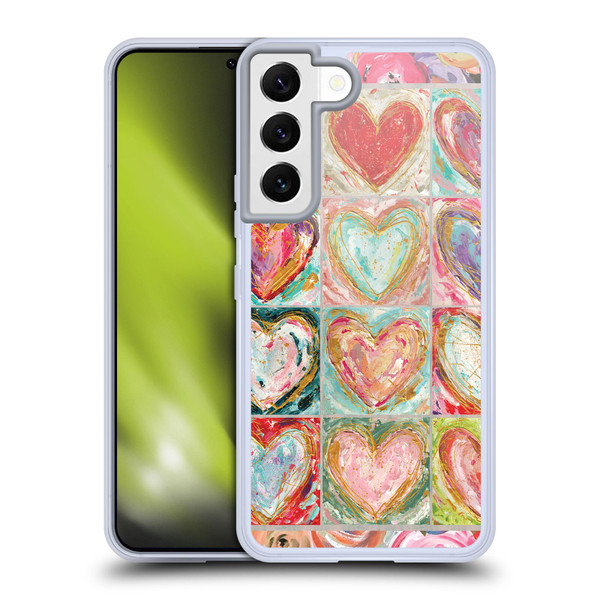 Haley Bush Pattern Painting Hearts Soft Gel Case for Samsung Galaxy S22 5G