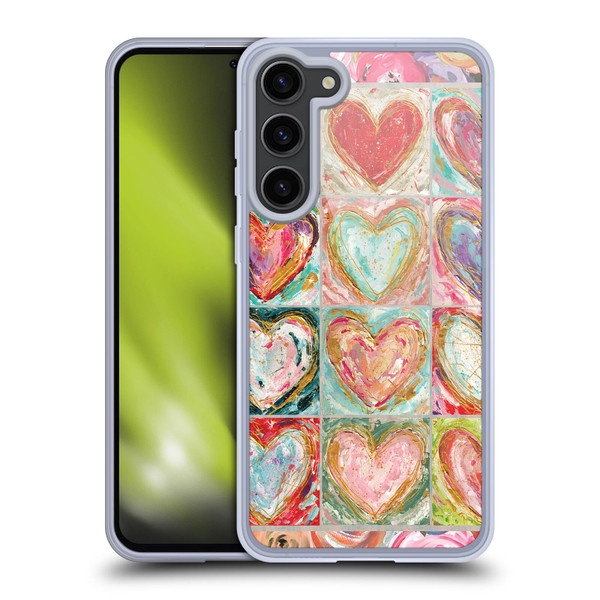 Haley Bush Pattern Painting Hearts Soft Gel Case for Samsung Galaxy S23+ 5G