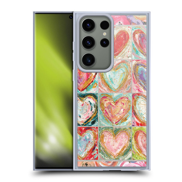 Haley Bush Pattern Painting Hearts Soft Gel Case for Samsung Galaxy S23 Ultra 5G