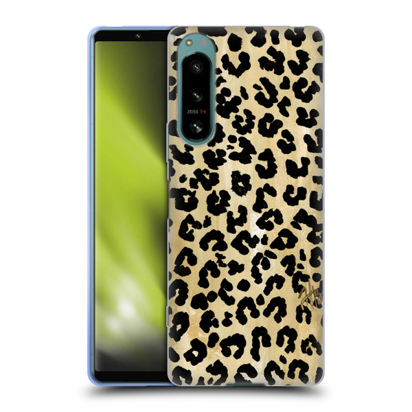 Haley Bush Pattern Painting Leopard Print Soft Gel Case for Sony Xperia 5 IV