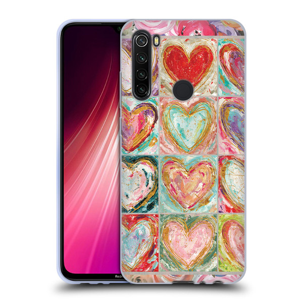 Haley Bush Pattern Painting Hearts Soft Gel Case for Xiaomi Redmi Note 8T