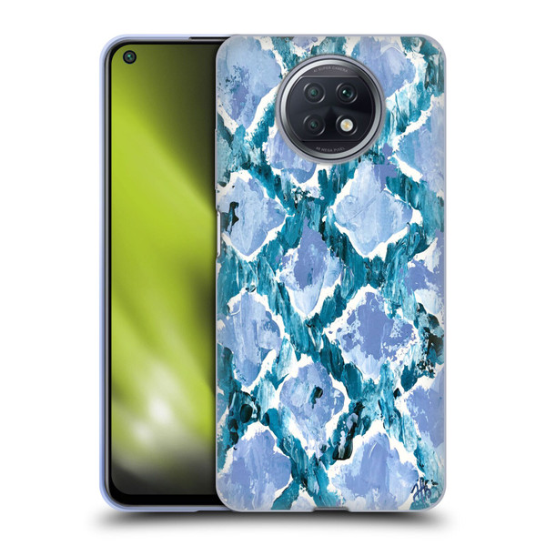 Haley Bush Pattern Painting Blue Diamond Soft Gel Case for Xiaomi Redmi Note 9T 5G