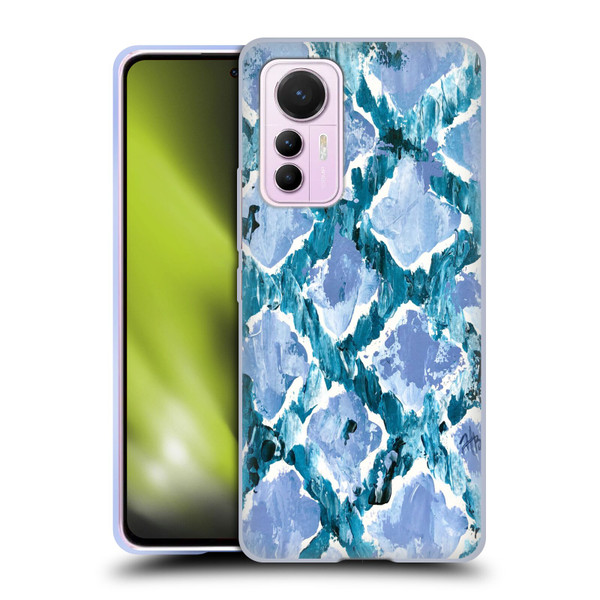 Haley Bush Pattern Painting Blue Diamond Soft Gel Case for Xiaomi 12 Lite