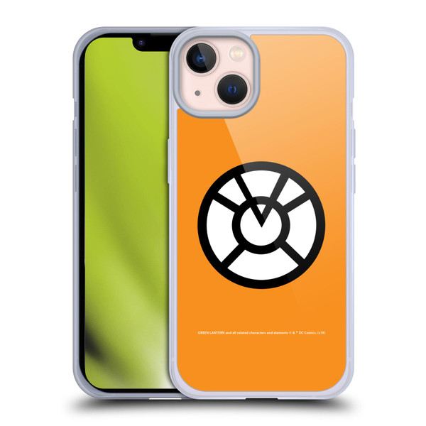 Green Lantern DC Comics Lantern Corps Orange Soft Gel Case for Apple iPhone 13