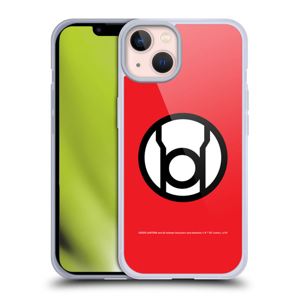 Green Lantern DC Comics Lantern Corps Red Soft Gel Case for Apple iPhone 13