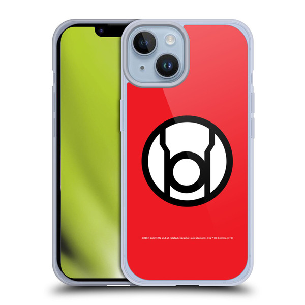 Green Lantern DC Comics Lantern Corps Red Soft Gel Case for Apple iPhone 14