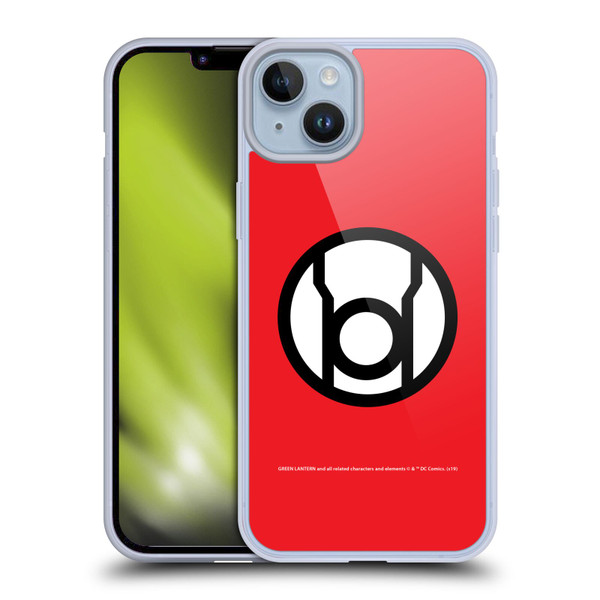 Green Lantern DC Comics Lantern Corps Red Soft Gel Case for Apple iPhone 14 Plus