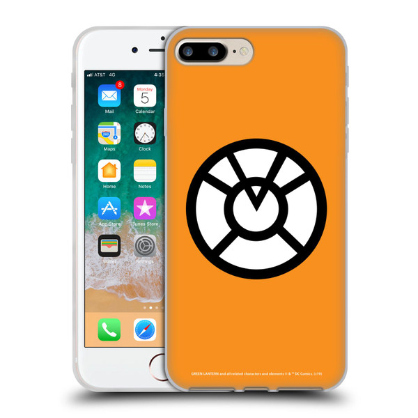 Green Lantern DC Comics Lantern Corps Orange Soft Gel Case for Apple iPhone 7 Plus / iPhone 8 Plus