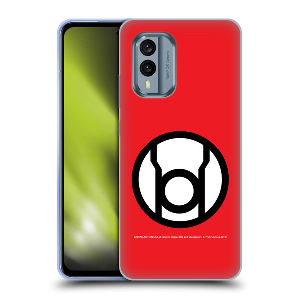 Green Lantern DC Comics Lantern Corps Red Soft Gel Case for Nokia X30