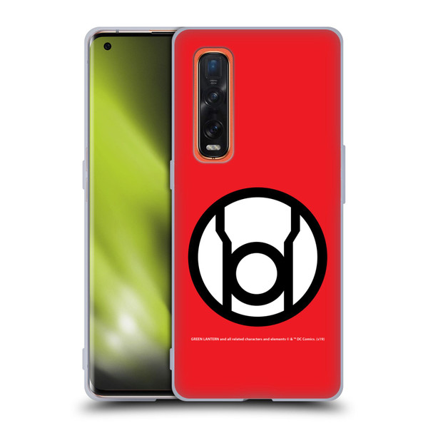 Green Lantern DC Comics Lantern Corps Red Soft Gel Case for OPPO Find X2 Pro 5G