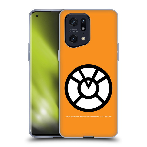 Green Lantern DC Comics Lantern Corps Orange Soft Gel Case for OPPO Find X5 Pro