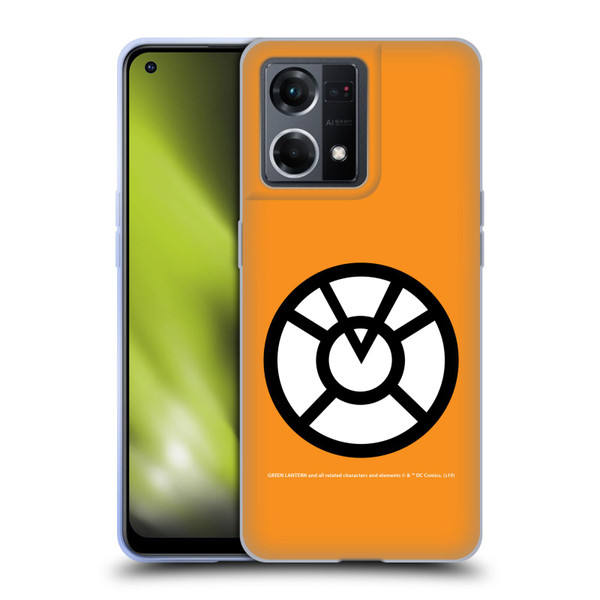 Green Lantern DC Comics Lantern Corps Orange Soft Gel Case for OPPO Reno8 4G