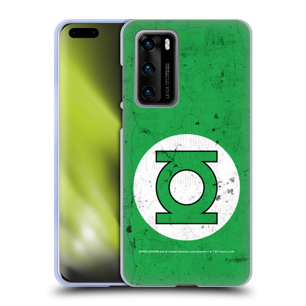 Green Lantern DC Comics Logos Classic Distressed Look Soft Gel Case for Huawei P40 5G