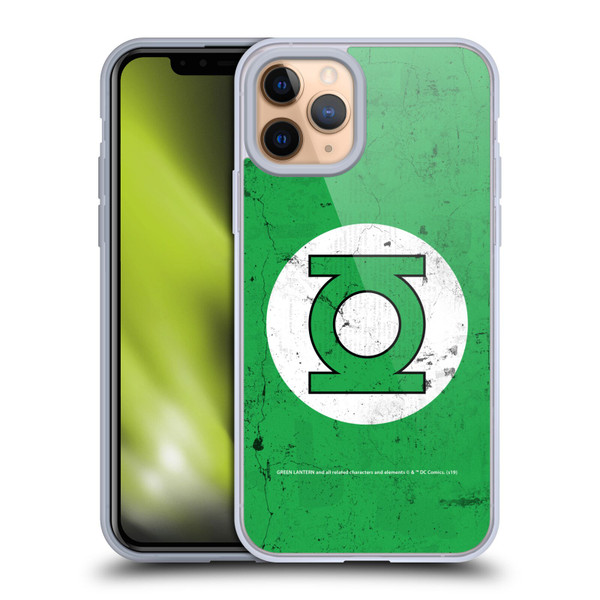 Green Lantern DC Comics Logos Classic Distressed Look Soft Gel Case for Apple iPhone 11 Pro