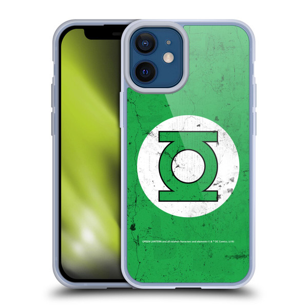 Green Lantern DC Comics Logos Classic Distressed Look Soft Gel Case for Apple iPhone 12 Mini