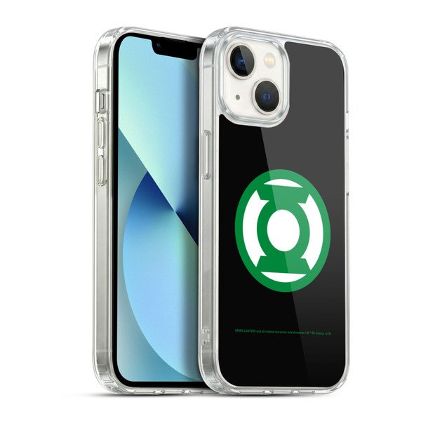 Green Lantern DC Comics Logos Black Soft Gel Case for Apple iPhone 13