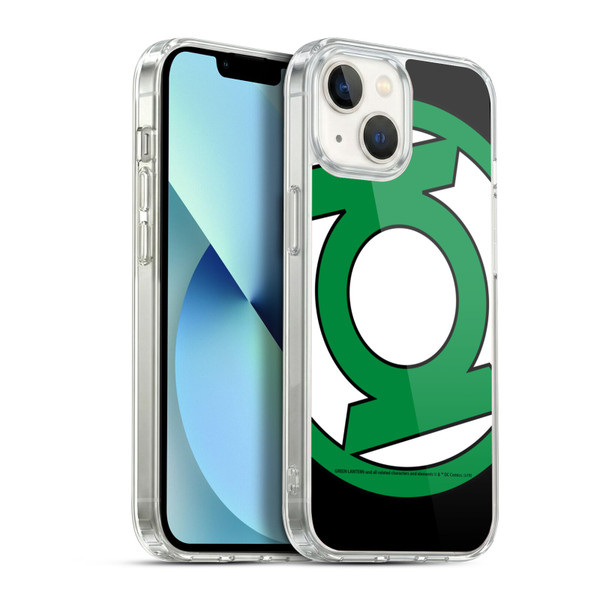 Green Lantern DC Comics Logos Oversized Soft Gel Case for Apple iPhone 13