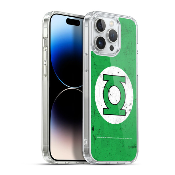 Green Lantern DC Comics Logos Classic Distressed Look Soft Gel Case for Apple iPhone 13 Pro Max & MagSafe