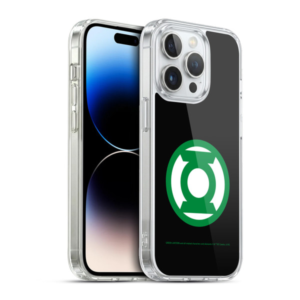 Green Lantern DC Comics Logos Black Soft Gel Case for Apple iPhone 13 Pro & MagSafe