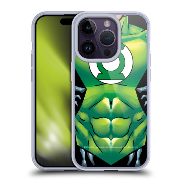 Green Lantern DC Comics Logos Uniform Soft Gel Case for Apple iPhone 14 Pro
