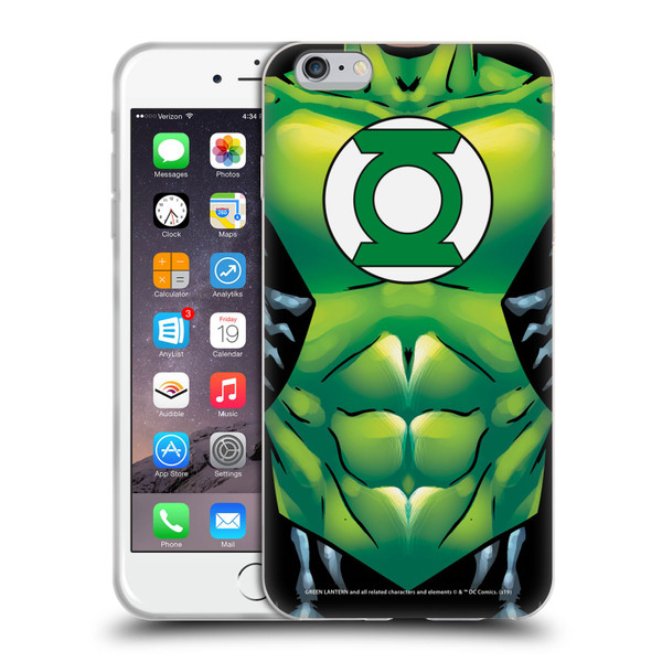 Green Lantern DC Comics Logos Uniform Soft Gel Case for Apple iPhone 6 Plus / iPhone 6s Plus