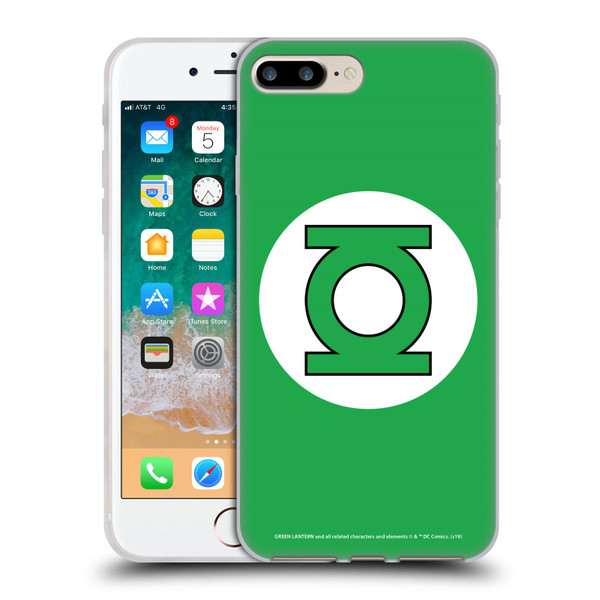 Green Lantern DC Comics Logos Classic Soft Gel Case for Apple iPhone 7 Plus / iPhone 8 Plus