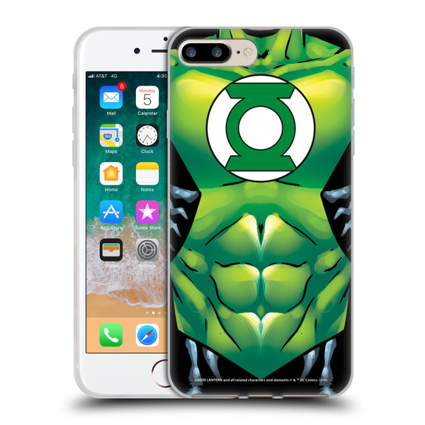 Green Lantern DC Comics Logos Uniform Soft Gel Case for Apple iPhone 7 Plus / iPhone 8 Plus