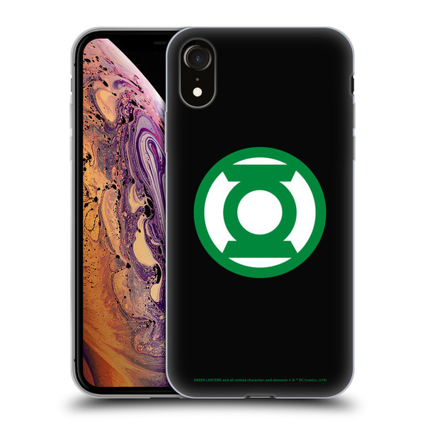 Green Lantern DC Comics Logos Black Soft Gel Case for Apple iPhone XR