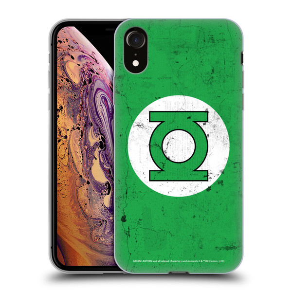 Green Lantern DC Comics Logos Classic Distressed Look Soft Gel Case for Apple iPhone XR