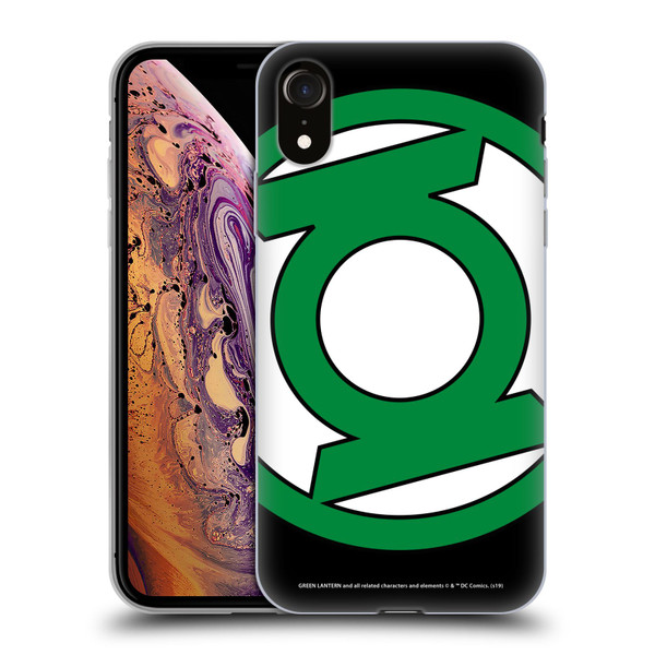 Green Lantern DC Comics Logos Oversized Soft Gel Case for Apple iPhone XR