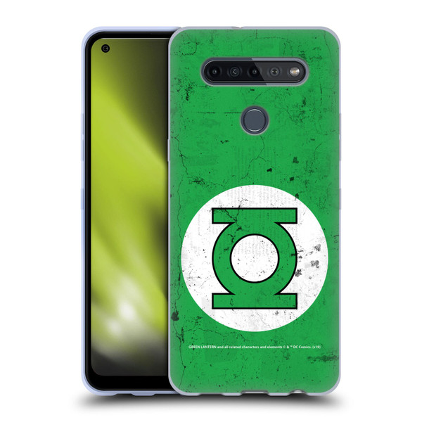 Green Lantern DC Comics Logos Classic Distressed Look Soft Gel Case for LG K51S