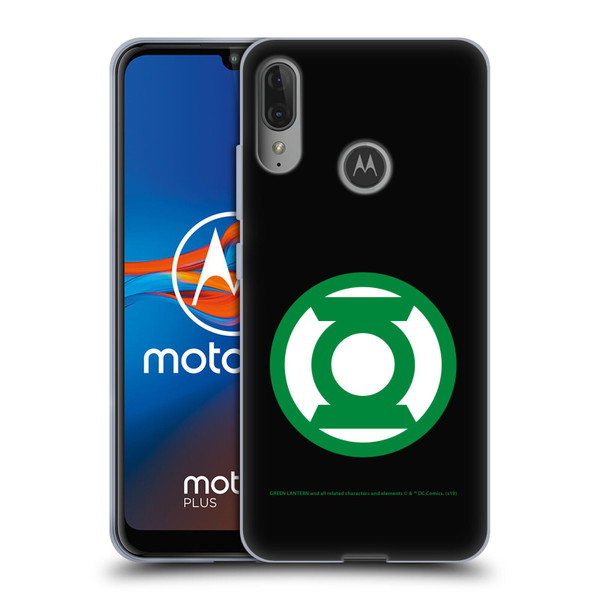 Green Lantern DC Comics Logos Black Soft Gel Case for Motorola Moto E6 Plus
