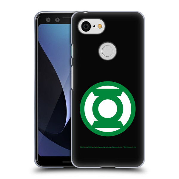 Green Lantern DC Comics Logos Black Soft Gel Case for Google Pixel 3