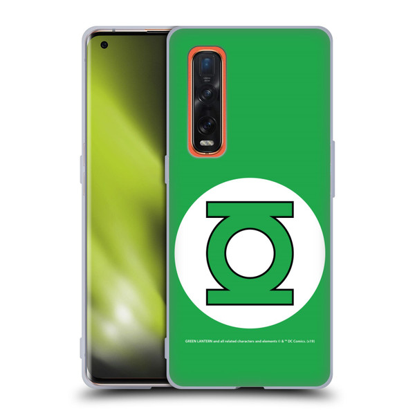 Green Lantern DC Comics Logos Classic Soft Gel Case for OPPO Find X2 Pro 5G