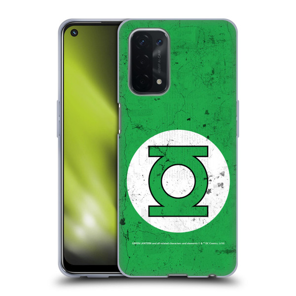 Green Lantern DC Comics Logos Classic Distressed Look Soft Gel Case for OPPO A54 5G