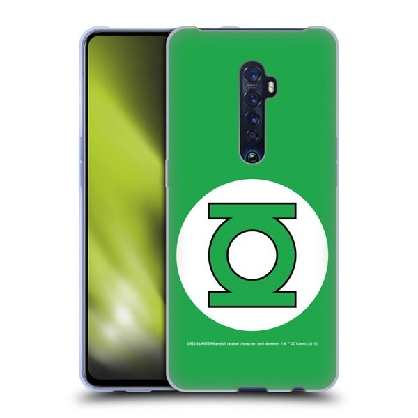 Green Lantern DC Comics Logos Classic Soft Gel Case for OPPO Reno 2