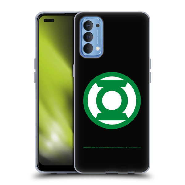 Green Lantern DC Comics Logos Black Soft Gel Case for OPPO Reno 4 5G