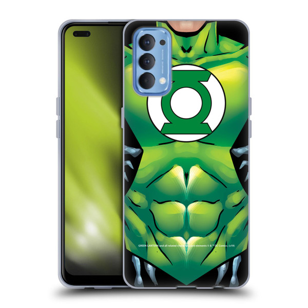 Green Lantern DC Comics Logos Uniform Soft Gel Case for OPPO Reno 4 5G