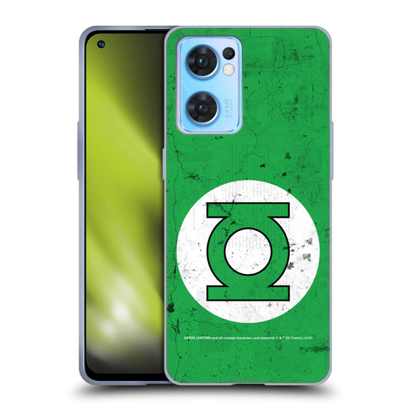 Green Lantern DC Comics Logos Classic Distressed Look Soft Gel Case for OPPO Reno7 5G / Find X5 Lite