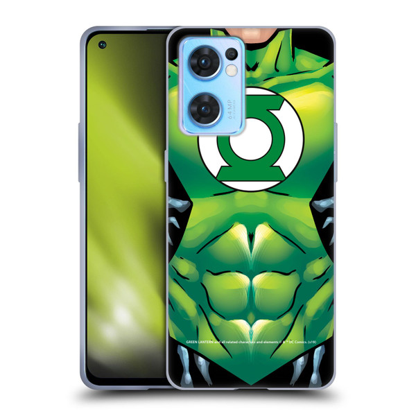 Green Lantern DC Comics Logos Uniform Soft Gel Case for OPPO Reno7 5G / Find X5 Lite