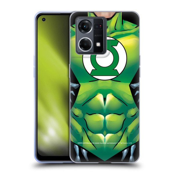 Green Lantern DC Comics Logos Uniform Soft Gel Case for OPPO Reno8 4G