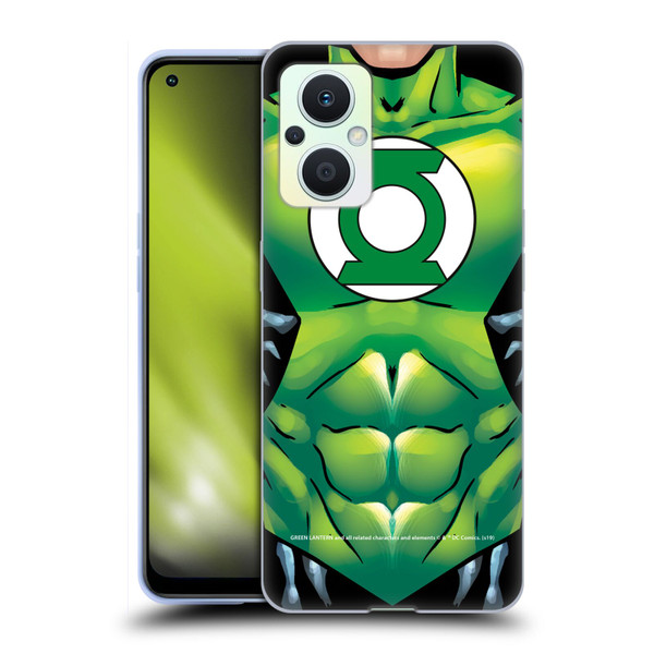Green Lantern DC Comics Logos Uniform Soft Gel Case for OPPO Reno8 Lite