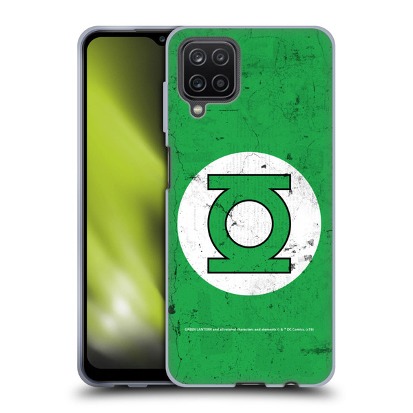 Green Lantern DC Comics Logos Classic Distressed Look Soft Gel Case for Samsung Galaxy A12 (2020)