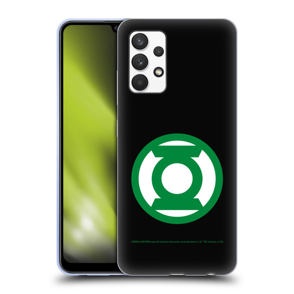Green Lantern DC Comics Logos Black Soft Gel Case for Samsung Galaxy A32 (2021)
