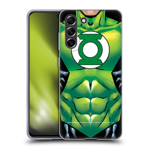 Green Lantern DC Comics Logos Uniform Soft Gel Case for Samsung Galaxy S21 FE 5G