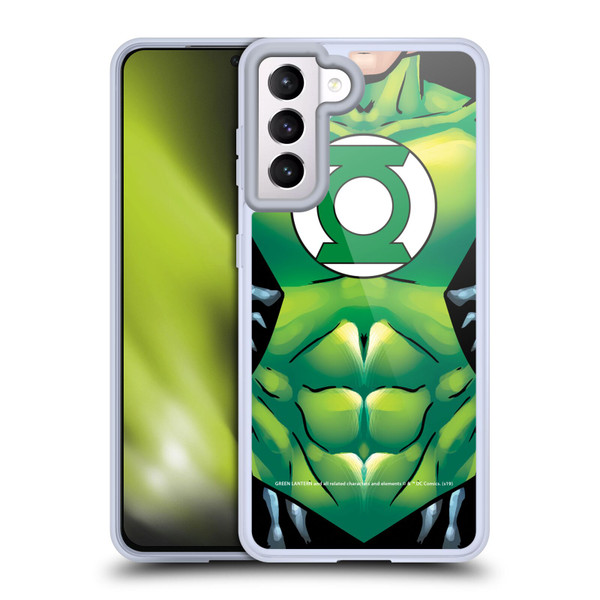 Green Lantern DC Comics Logos Uniform Soft Gel Case for Samsung Galaxy S21 5G