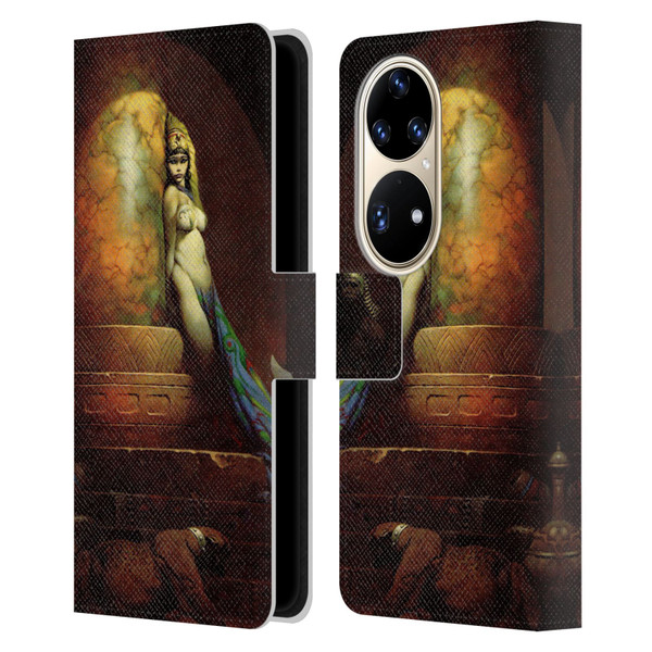Frank Frazetta Fantasy Egyptian Queen Leather Book Wallet Case Cover For Huawei P50 Pro
