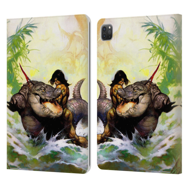 Frank Frazetta Fantasy Monster Out Of Time Leather Book Wallet Case Cover For Apple iPad Pro 11 2020 / 2021 / 2022