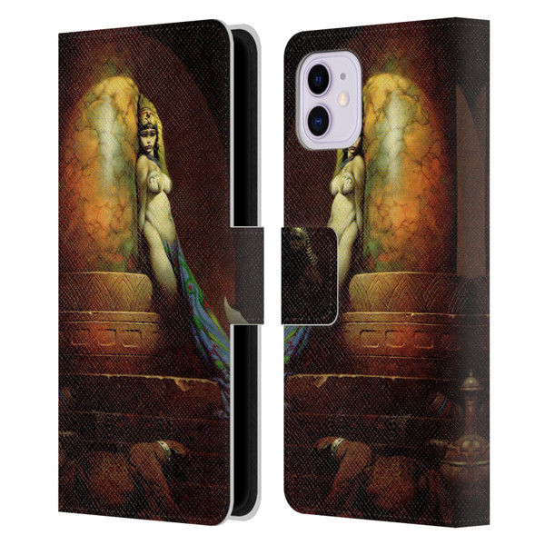 Frank Frazetta Fantasy Egyptian Queen Leather Book Wallet Case Cover For Apple iPhone 11